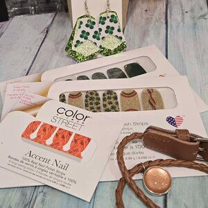 Color Street Green St. Patrick's Day Press On Nail Bundle